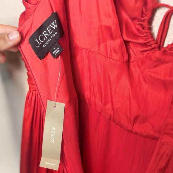 NWT J.Crew Collection flutter-sleeve maxi dress in luster georgette size 4 - Picture 8 of 8